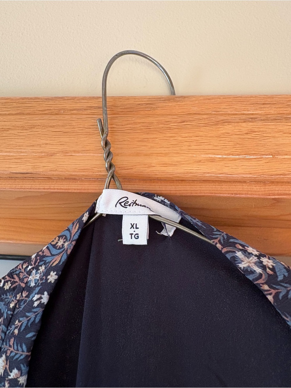 Reitmans Navy Floral Long Sleeve Tiered Dress - Picture 3 of 3